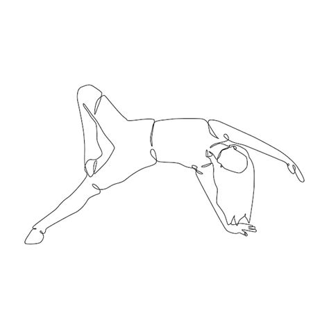 Premium Vector Yoga Girl Continuous Line Drawing Minimalist Design