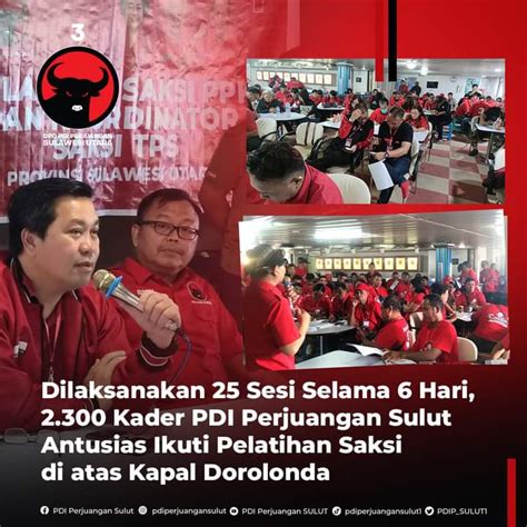 Koran Manado Telorkan Sejarah Baru Pdi Perjuangan Sulut Latih