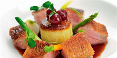 Honey Roasted Duck Recipe With Cherries Great British Chefs