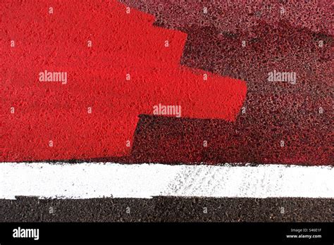 Vibrant Colours Of Street Marking Stock Photo Alamy