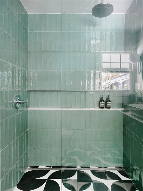 6 Glass Tile Bathrooms That Really Shine Domino