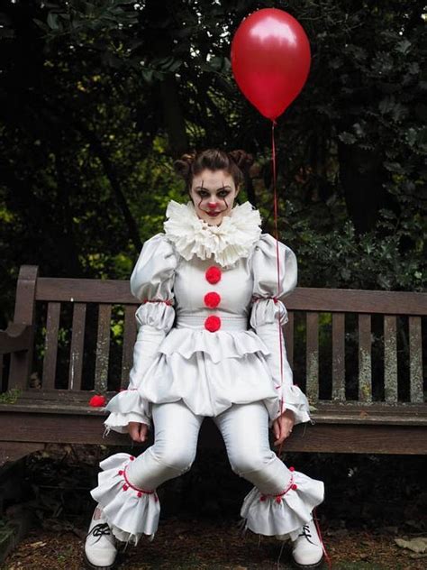 Pennywise Costume Dress With Pants It 2017 Clown Costume Halloween