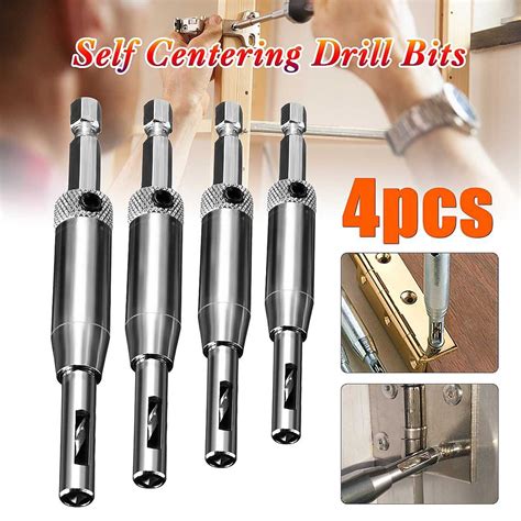 Pcs Hss Self Centering Hinge Center Drill Bits Set Door Cabinet