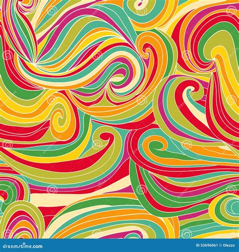 Colorful Abstract Wave Seamless Pattern Stock Illustration