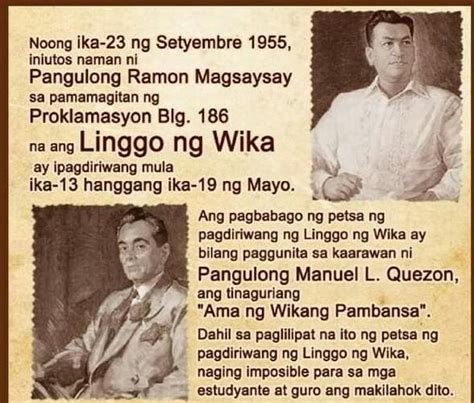 Sino Ang Ama Ng Wikang Pambansa Brainly Kaugalian Pambansa