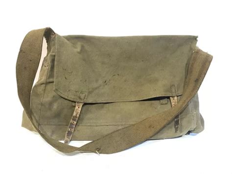 ANCIEN SAC MILITAIRE Allemand Français US WW1 WW2 à identifier EUR 21