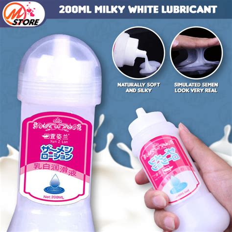 Milky White 200ml Water Soluble Antibacterial Sex Lubricant Massage Lubricant Minyak Pelincir