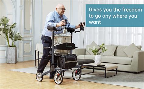 Elenker Upright Walker Stand Up Folding Rollator Walker