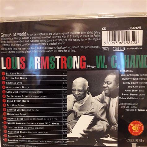 LOUIS ARMSTRONG PLAYS W C HANDY HOT FIVES VOL II 2 X CD REMASTERED