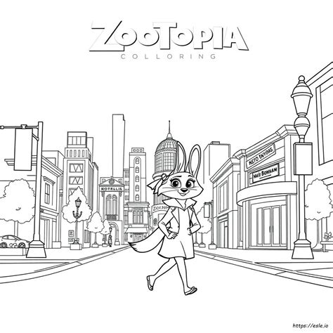 無料で印刷できるズートピアの塗り絵
