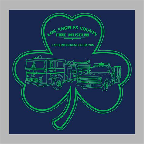 Mens St Patricks Day T Shirt Los Angeles County Fire Museum