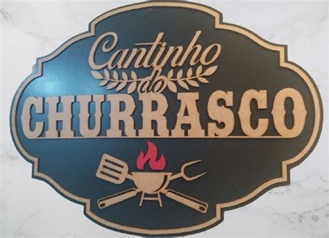 Placa Decorativa Cantinho do Churrasco Área Gourmet Elo7