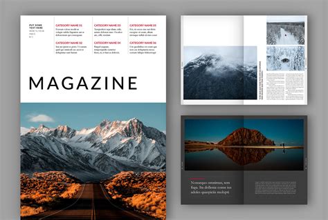 Classic Magazine Layout (A4+US) | Magazine Templates ~ Creative Market