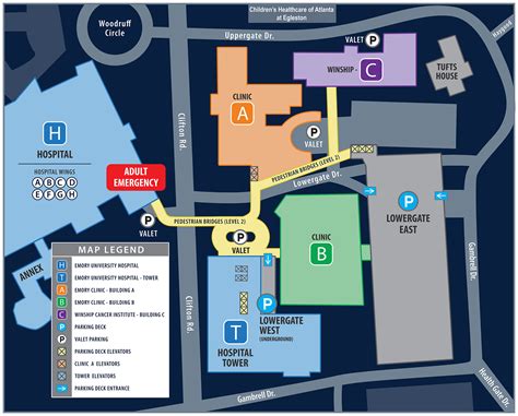 Emory University Hospital Directions, Map and Parking