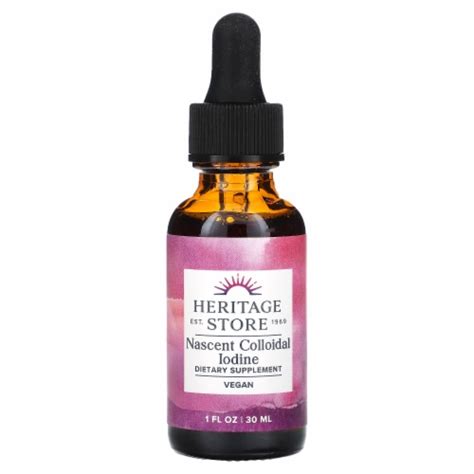 Heritage Store Nascent Colloidal Iodine 246 mcg - 1 fl oz (30 ml), 1 fl ...