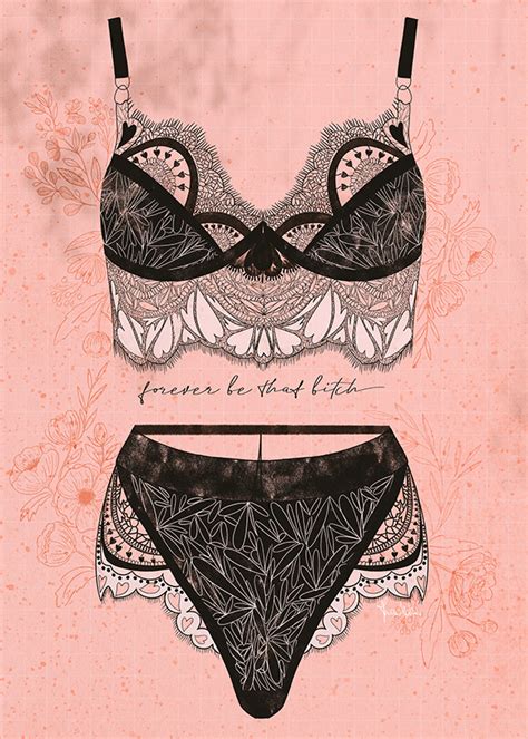 Ilustração digital Lingerie on Behance