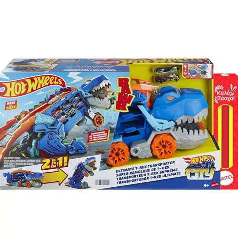 Παιχνιδολαμπάδα Hot Wheels City Απόλυτη Νταλίκα Πίστα Δεινόσαυρος Hot Wheels Skroutz gr