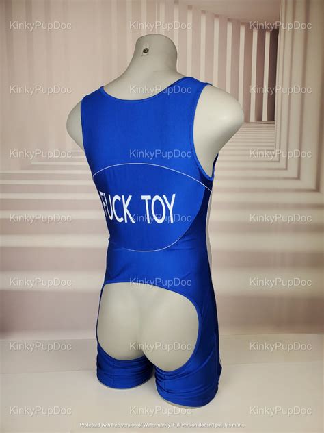 Erotic Singlet Open Back Front Fuck Toy Fetish Party Outfit Cruise