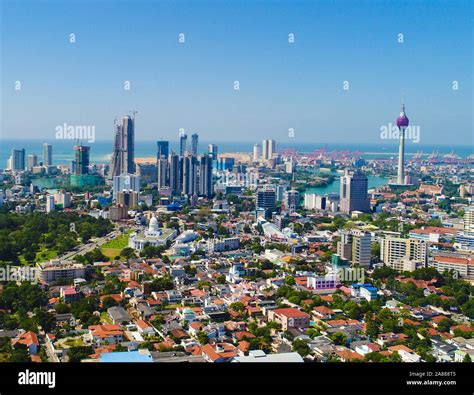 Colombo,Sri Lanka- December 05 2018 ; View of the Colombo city skyline ...