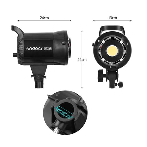 Andoer LM135Bi Portable LED Photography Fill Light 135W Studio Video Light
