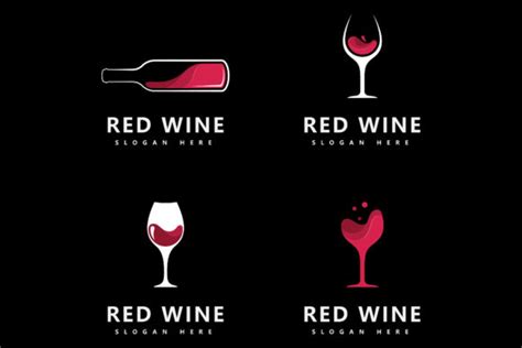 Red Wine Logo Template Vector Graphic By Bigbang · Creative Fabrica