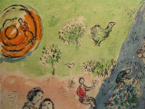 Four Seasons Original Lithograph By Marc Chagall By Chagall Marc