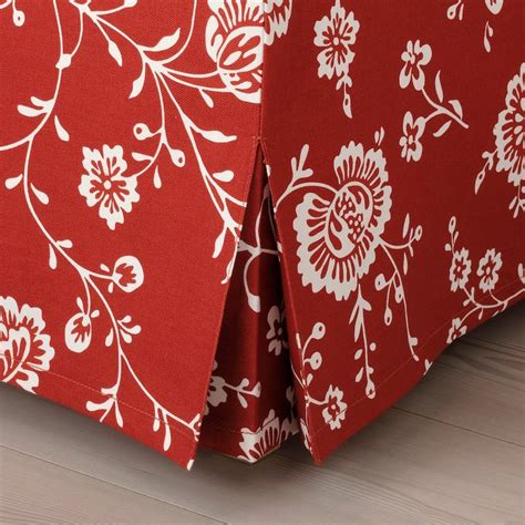Uppland Ottoman Virestad Redwhite Ikea Fabric Ottoman Ikea Keep