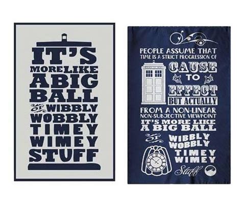 Doctor Who Timey Wimey Tea Towel 2 Pack Timey Wimey Stuff Doctor Who