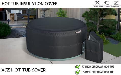 Amazon XCZ Hot Tub Cover Insulated Suitable For 77 Inches Round 4 6 Inflatable Hot Tubs