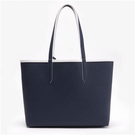 Lacoste Sac Cabas R Versible Anna Farine Bleu Nuit