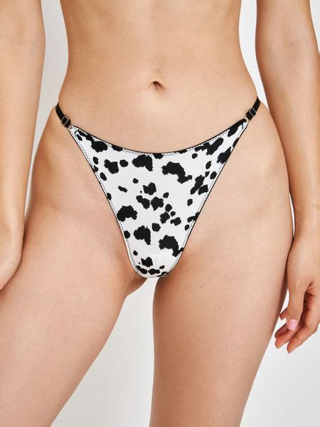 Трусы Женский Infinity Lingerie стринги Трикотаж белый черный размер