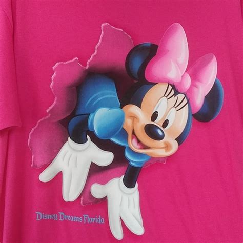 Disney Tops Disney Minie Mouse Hot Pink Tshirt Xl Poshmark