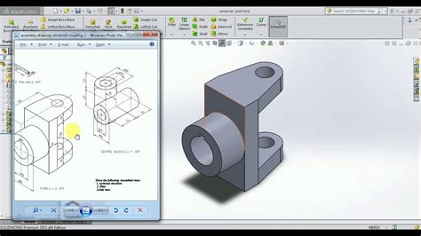 Solidworks Tutorial Design And Assembly Of Universal Joint In