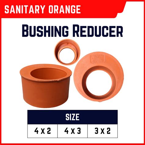 Sanitary Orange Bushing Reducer Available Size 4x2 4x3 And 3x2 Pvc Fittings Sold Per Pc