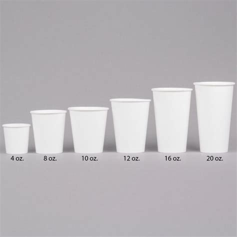 Choice 10 Oz White Poly Paper Hot Cup 1000 Case