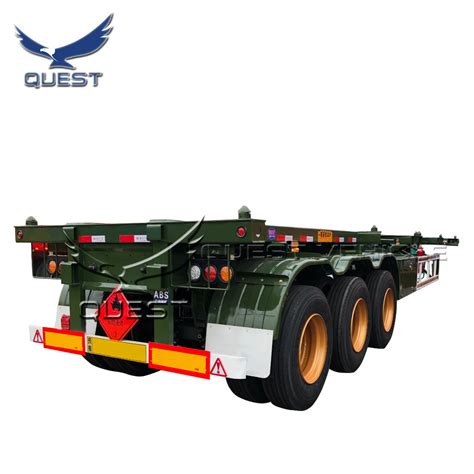 2 3 4 Axle Heavy Duty 40FT Flatbed Plateform Utility Cargo Container