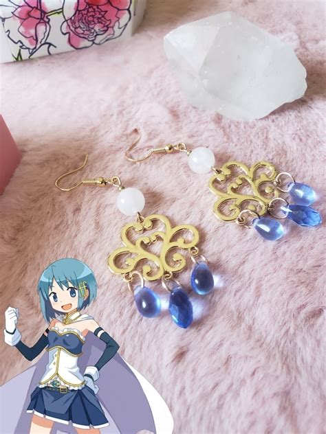 Madoka Magica Sayaka Inspired Earrings Etsy