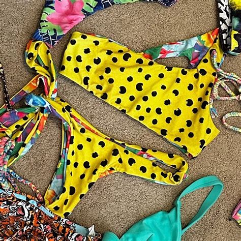 Moana Bikini Swim Moana Bikini Yellow Polka Dot Swimwear Poshmark