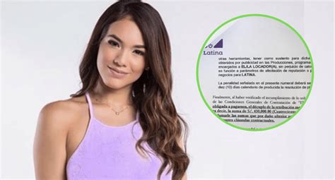 Jazmín Pinedo deberá pagar S mil en un plazo de días a Latina web ojo OJO SHOW OJO