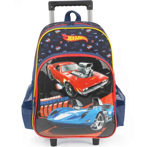 MOCHILA RODINHA HOT WHEELS AZUL MARINHO LUXCELL PRONTA ENTREGA Shopee Brasil