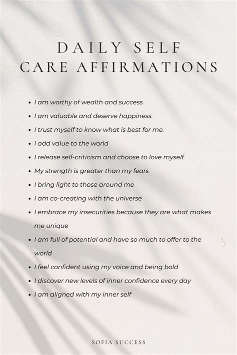 Boost Your Well Being With Daily Self Care Affirmations