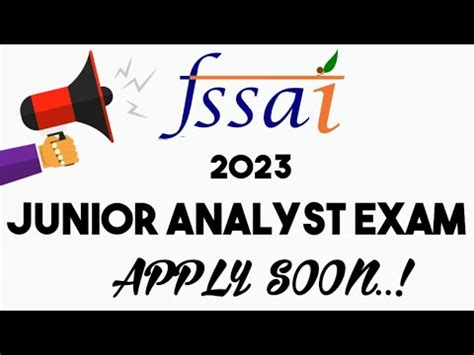 Fssai Junior Analyst Exam Announced Fssai Junioranalyst