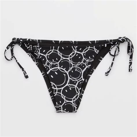 Aerie Swim Nwt Aerie Smiley Low Rise Tie Cheekiest Bikini Bottom Poshmark