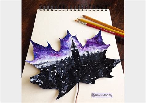 Pin su Рисунки на кленовых листьях