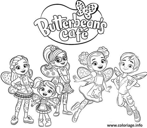 Coloriage Personnages De Butterbean Cafe Enchante Dessin Butter Beans