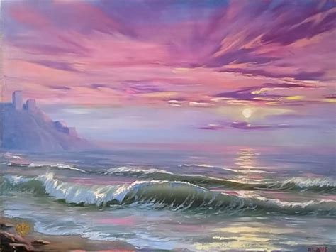 Мастер-класс картина маслом Морской пейзаж | Oil pastel paintings, Oil ...