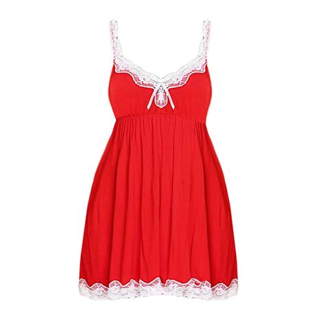 Women S Sexy V Neck Lace Lace Suspender Jumpsuit Pajama Dress Sexy Lingerie For Women And Satin