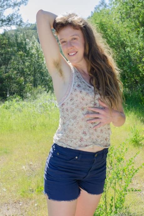 Lovely Amateur Roxanne Stripping Showing Her Very Hairy Pussy Outdoors CoedCherry