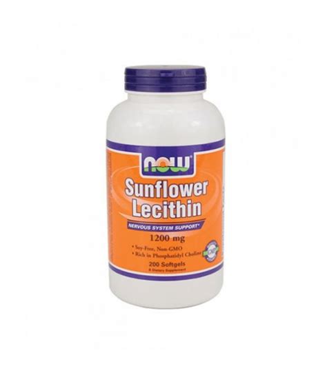 NOW - Sunflower Lecithin (Non-GMO) 1200mg. / 200 Softgels