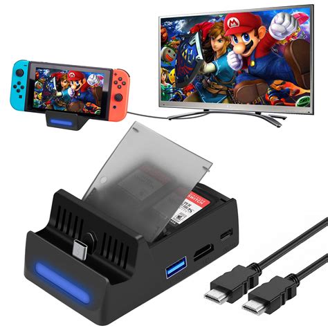 Buy Heystop Dock For Nintendo Switch With Hdmi Wire Nintendo Switch Dock Replacement 1080p Mini